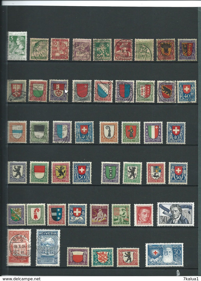 SUISSE : Collection Période 1862 à 1959 Sur 15 Pages. Oblitérés Et Neufs *. Bonne Cote Globale. - Collections (with Albums)