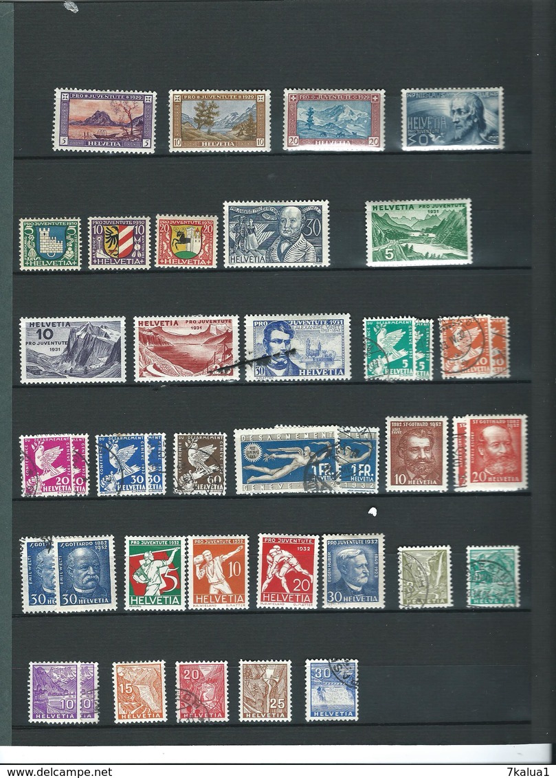 SUISSE : Collection Période 1862 à 1959 Sur 15 Pages. Oblitérés Et Neufs *. Bonne Cote Globale. - Collections (with Albums)