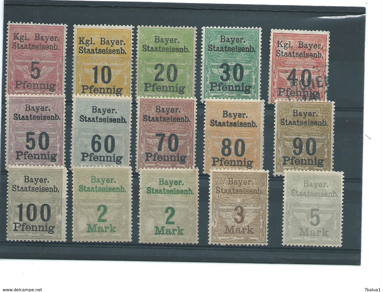 Allemagne Bavière : Timbres De Chemin De Fer Neufs ** ( Sauf 2 Valeurs) - Collections (without Album)