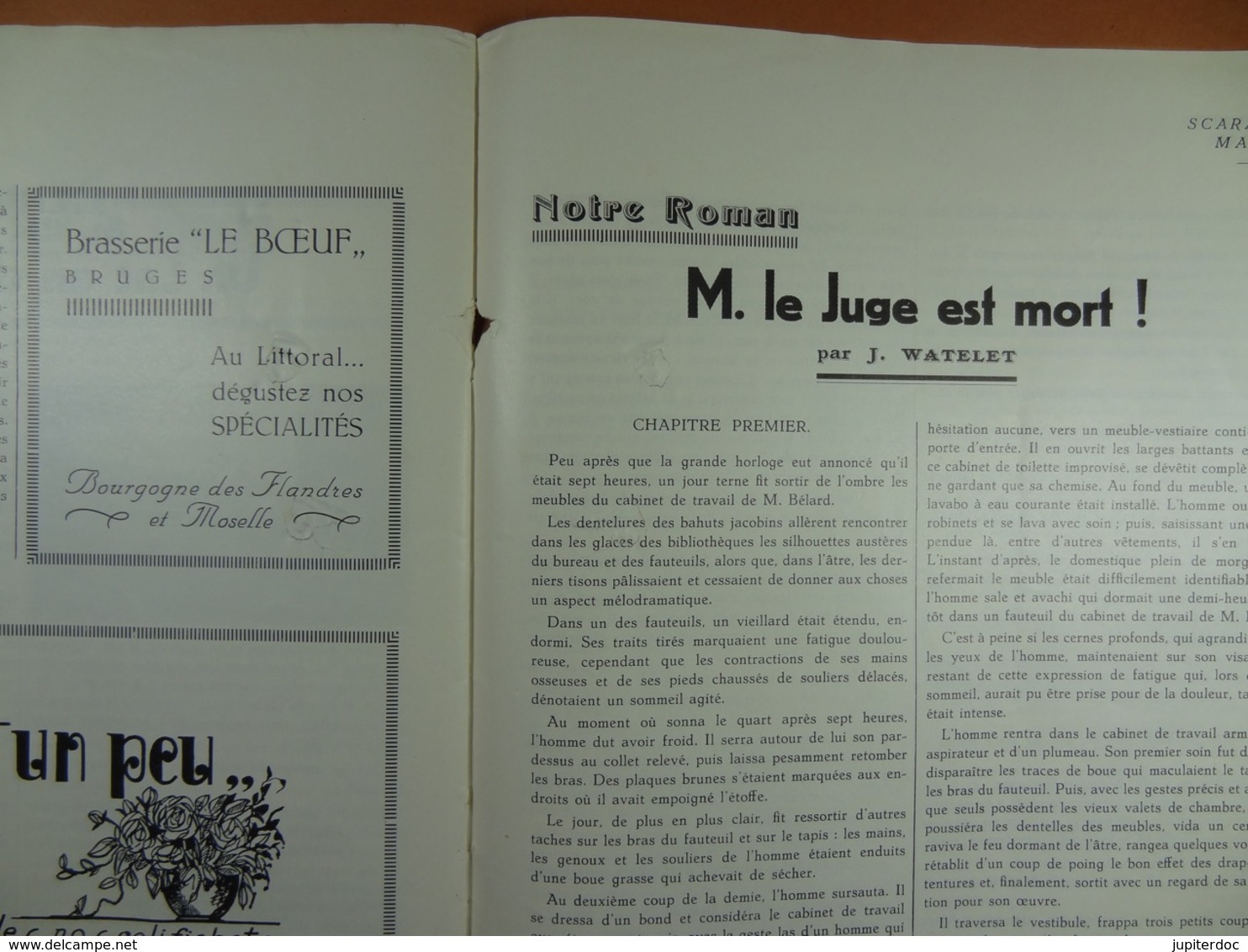 Scarabée 1933 N°1 Revue Littéraire Artistique Scientifique Mondaine (sommaire dans scan 2)