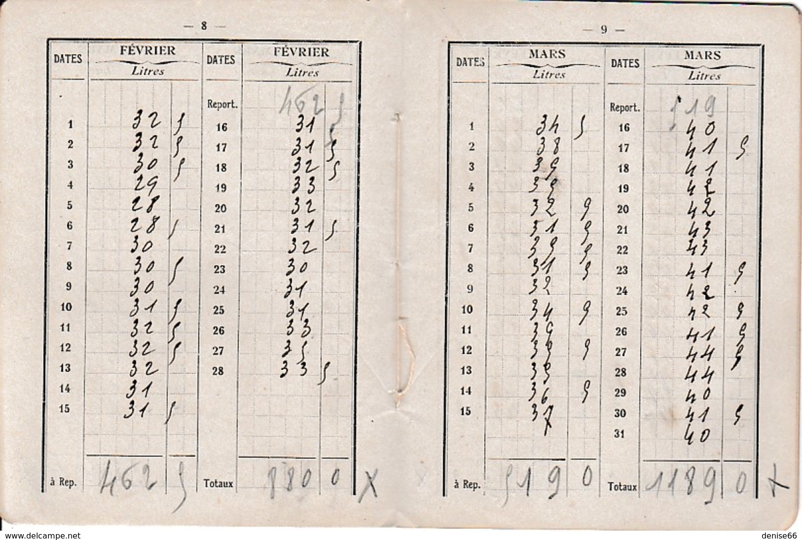 1941 - MAS DE SOULIER (12) LIVRAISONS De LAIT DE BREBIS Pour La Sté Des Caves De ROQUEFORT - Historische Documenten