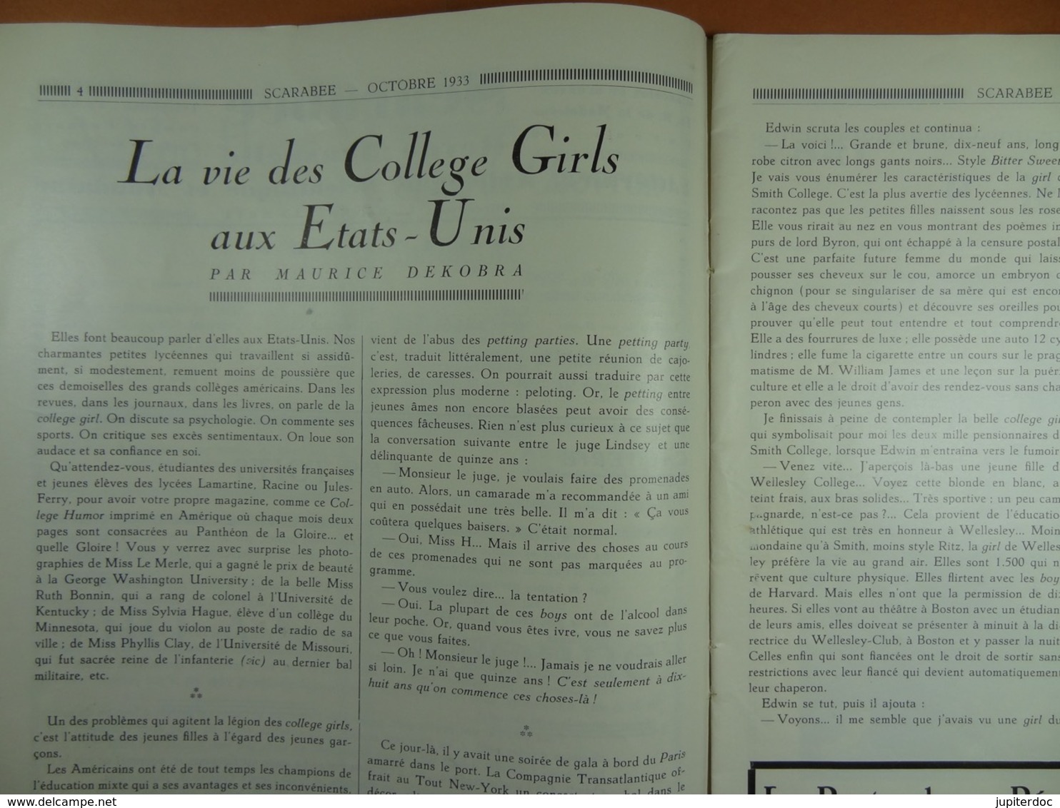 Scarabée 1933 Revue Littéraire Artistique Scientifique Mondaine (sommaire Dans Scan 2) - Sciences