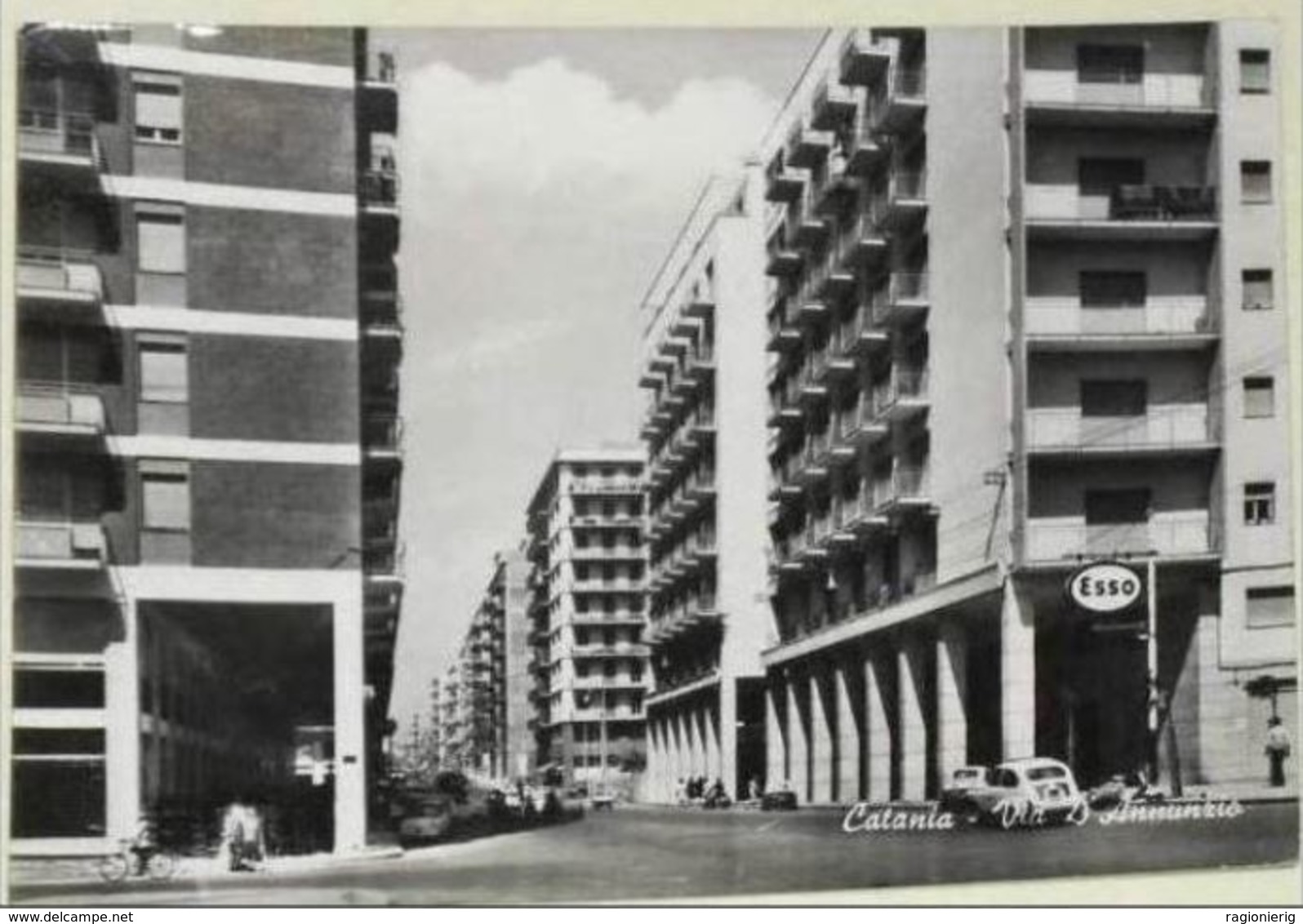 CATANIA - Via D'Annunzio - Distributore Benzina Esso - 1964 - Catania