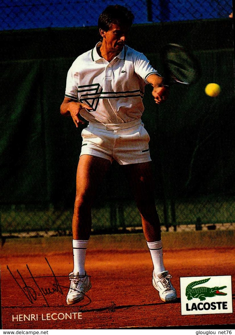 HENRI LECONTE AVEC AUTOGRAPHE...CPM - Tennis