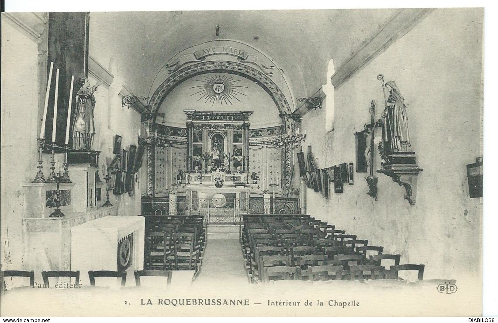 LA ROQUEBRUSSANNE   ( VAR )    INTÉRIEUR DE LA CHAPELLE - La Roquebrussanne