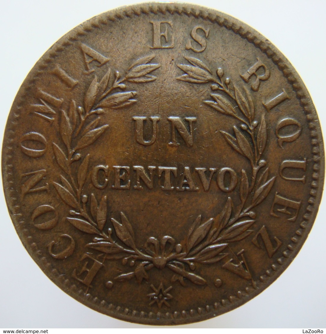 LaZooRo: Chile 1 Centavo 1853 XF - Chile