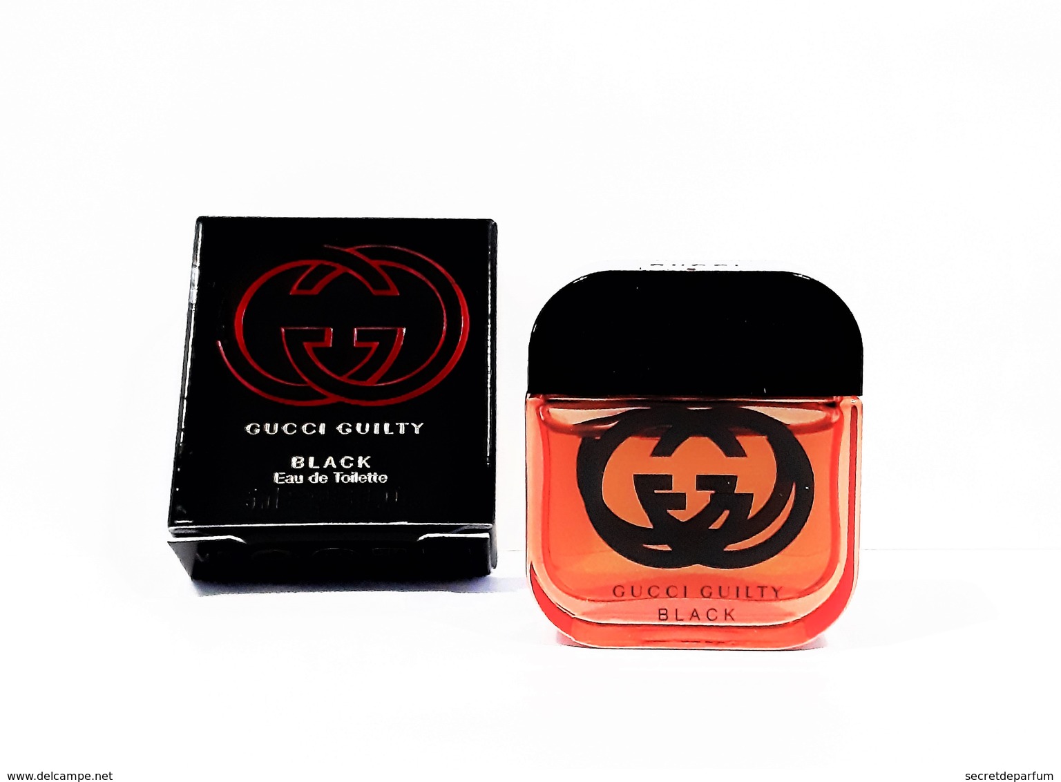 Miniatures De Parfum   GUILTY BLACK  De GUCCI   EDT  5  Ml + BOITE - Miniatures Femmes (avec Boite)