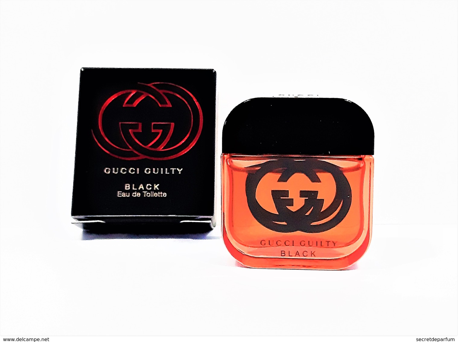 Miniatures De Parfum   GUILTY BLACK  De GUCCI   EDT  5  Ml + BOITE - Miniatures Femmes (avec Boite)