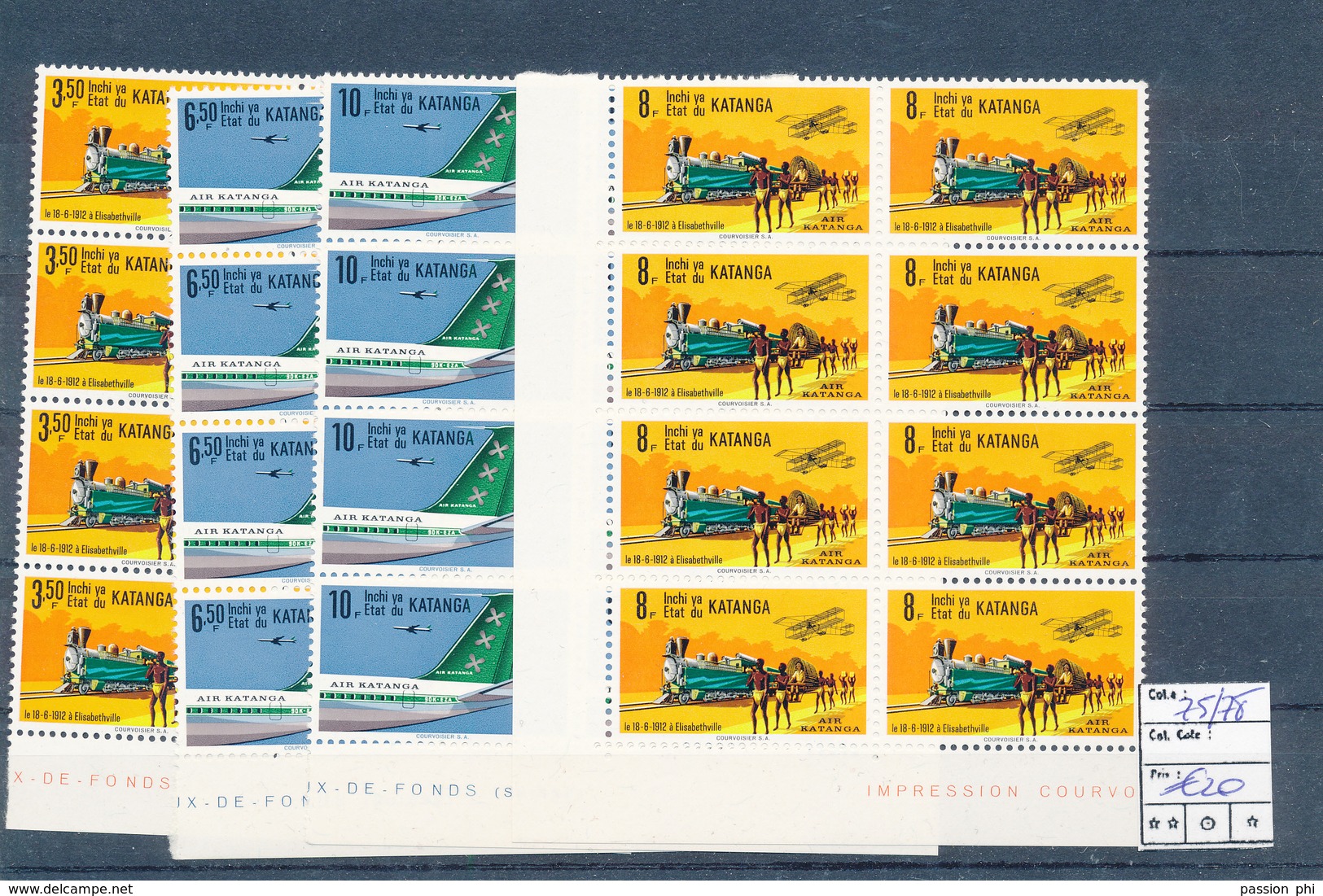 KATANGA COB 75/78 MNH - Katanga