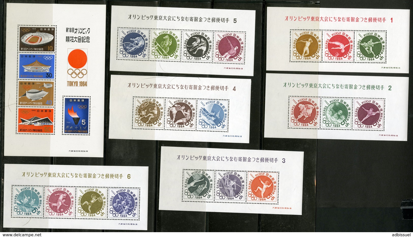 JAPAN / JAPON Blocs BF From 53 To 59 ** MNH. Catalog Value 70 € Oympic Games / Jeux Olympiques Tokyo 1964 - Summer 1964: Tokyo