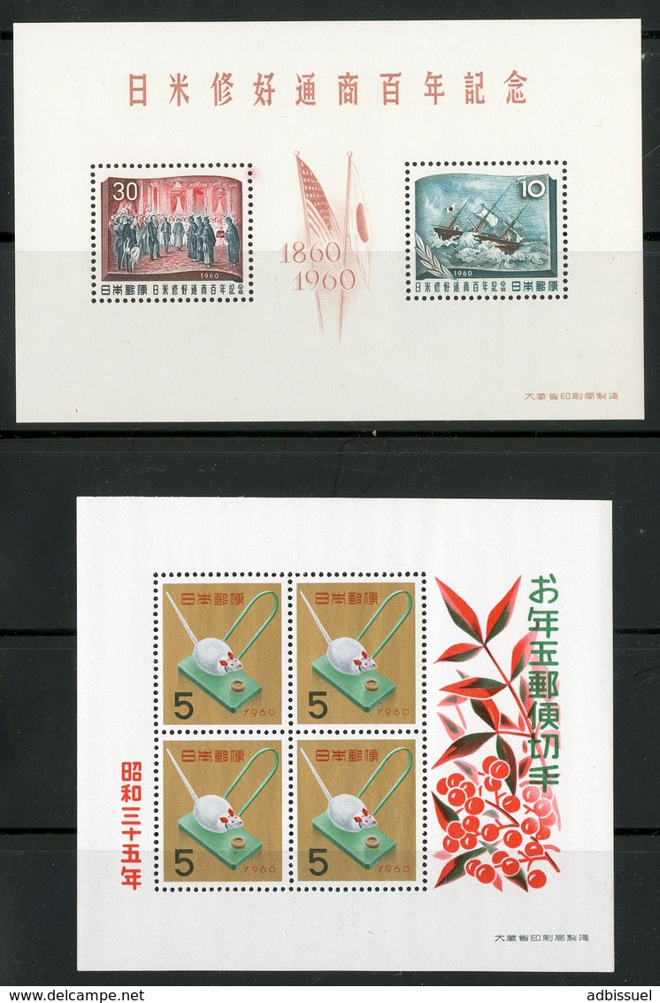 JAPAN / JAPON Blocs BF N° 48 + 49 ** MNH. Catalog Value 68 €. New Year & Centenary / Nouvel An & Centenaire - Blokken & Velletjes