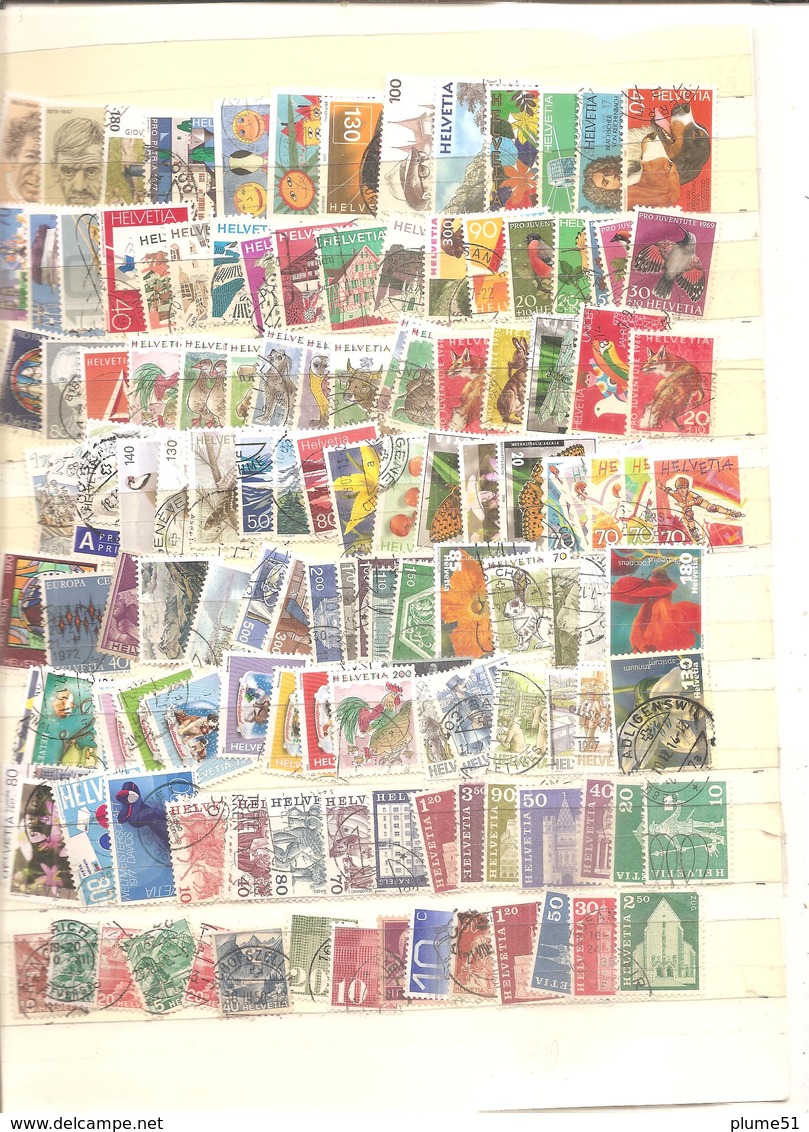 VRAC + 2800 timbres oblitérés MONDE