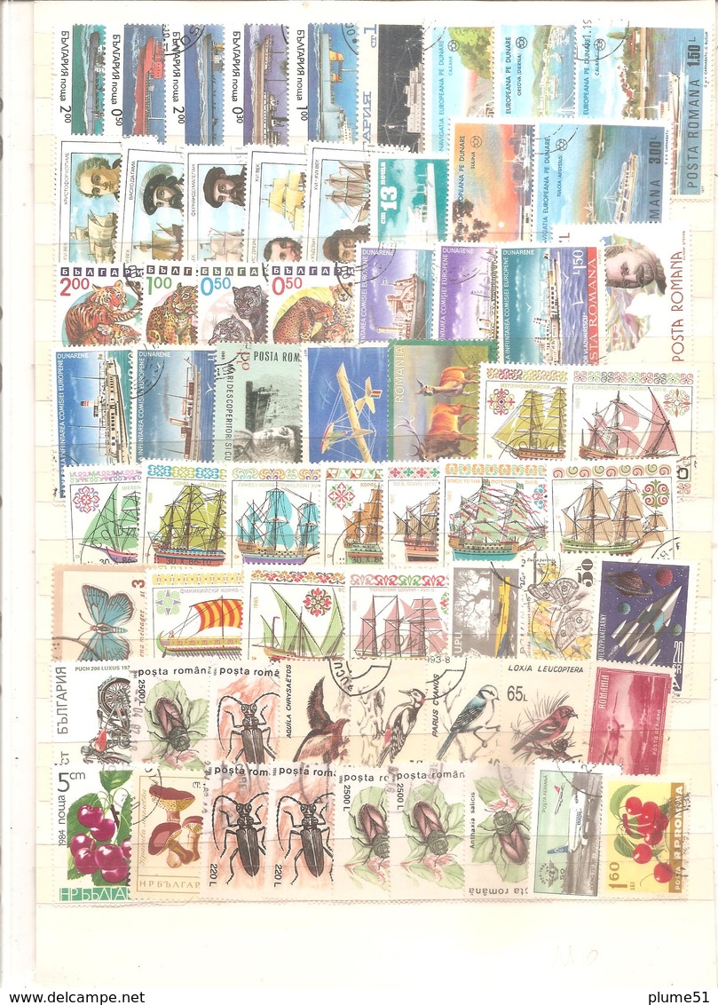 VRAC + 2800 timbres oblitérés MONDE