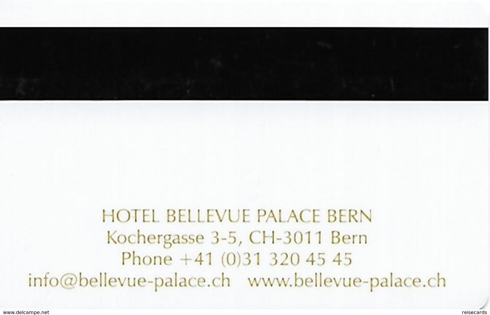 Switzerland: Hotel Bellevue Palace Bern, Bern - Hotelkarten