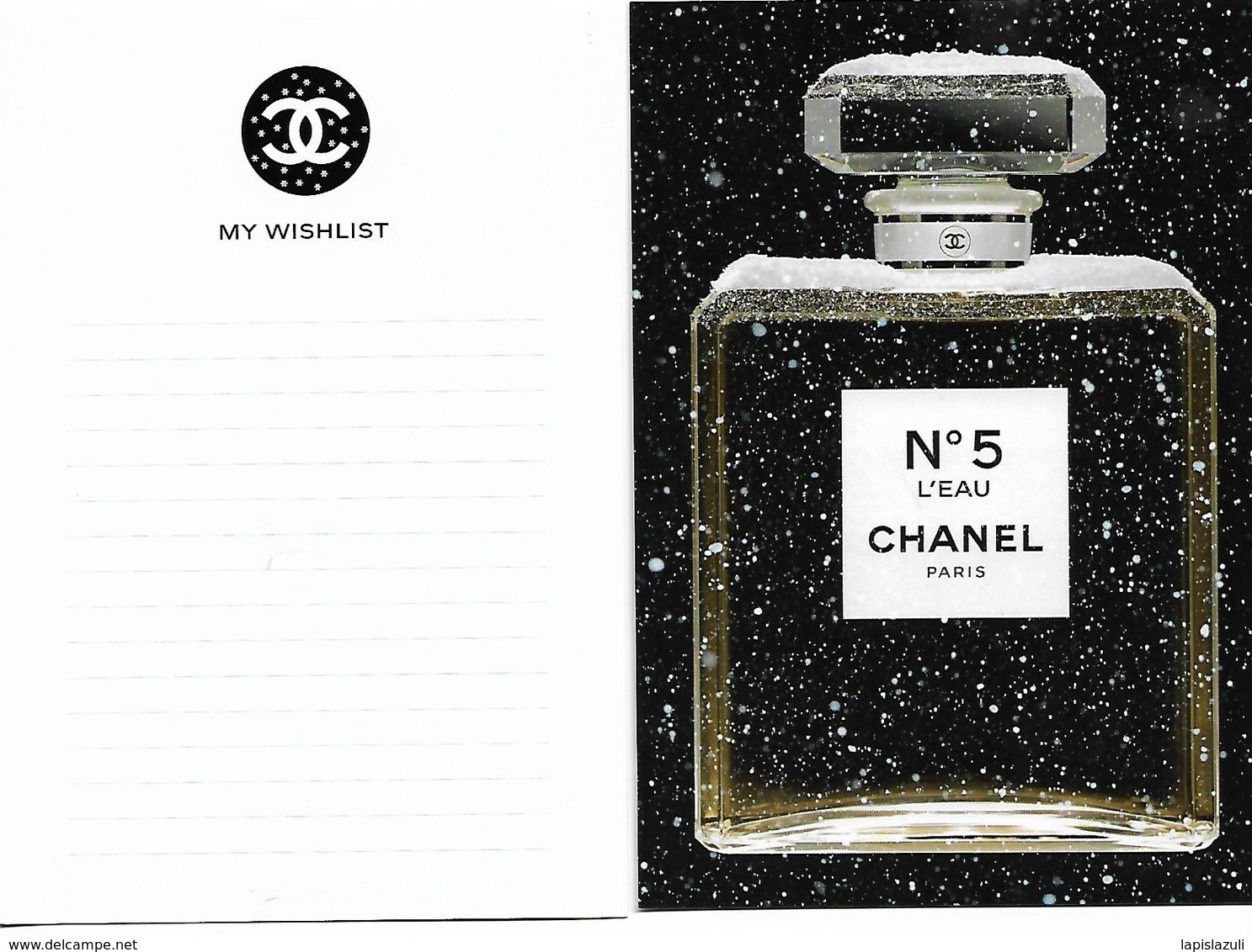 Chanel Noël 2019 Carte "My Wish List" - Modernes (à Partir De 1961)