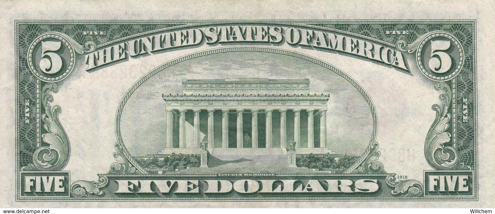 ETATS UNIS, 5 Dollars Série 1928F - United States Notes (1928-1953)