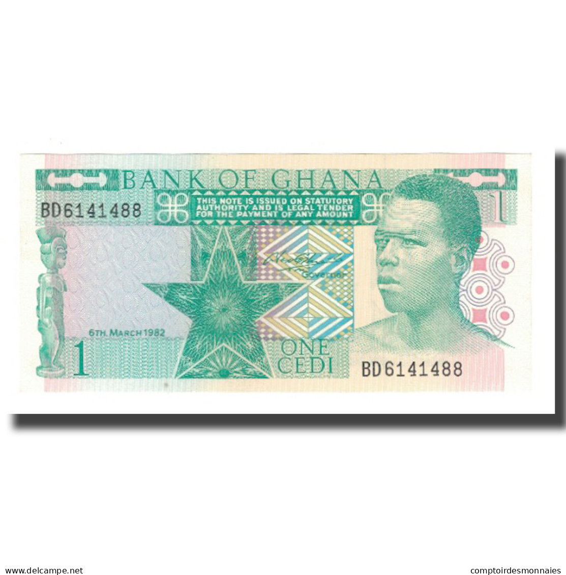 Billet, Ghana, 1 Cedi, 1982, 1982-03-06, KM:17b, NEUF - Ghana