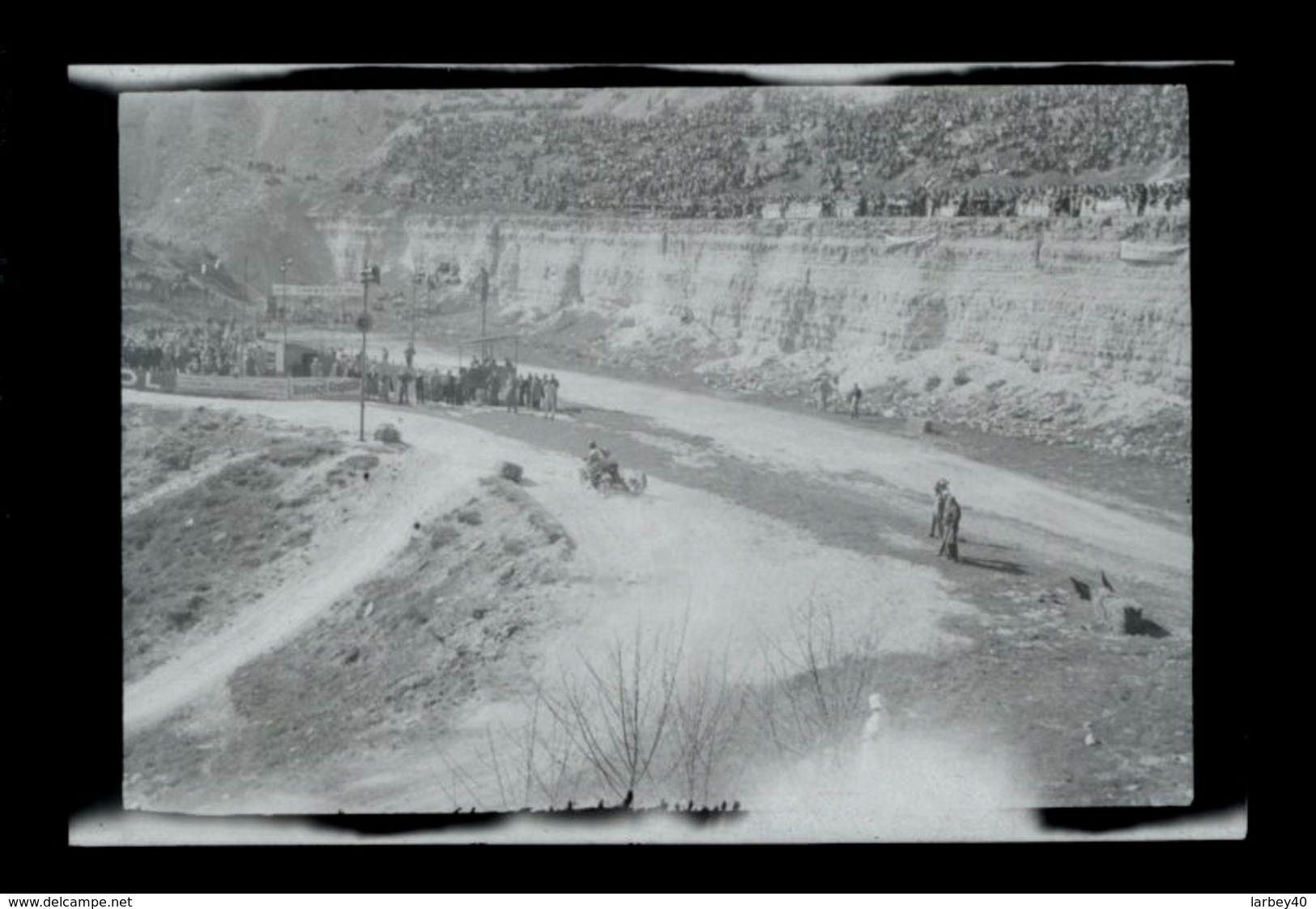 Negatif Photo Ancienne - Course Moto Side Car - Automobiles