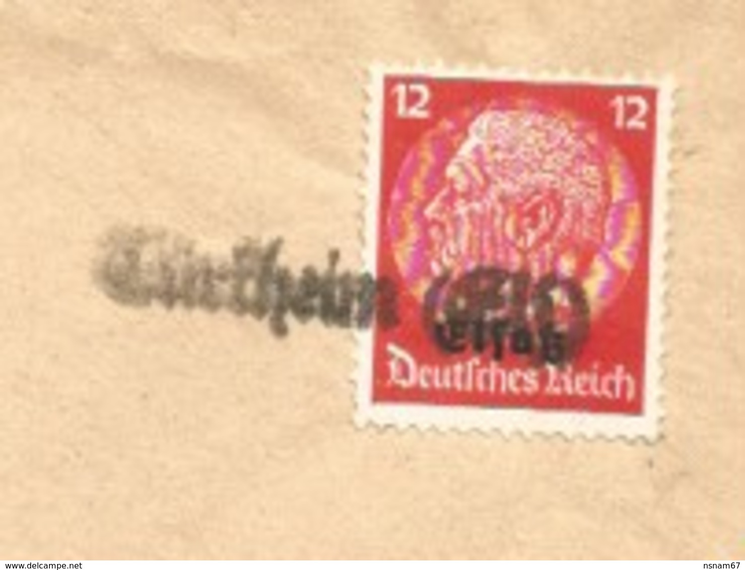 SK619 - TURKHEIM  - 1940 - TURCKHEIM - Griffe Caoutchouc Provisoire - Gummistempel - Haut Rhin - - Lettres & Documents