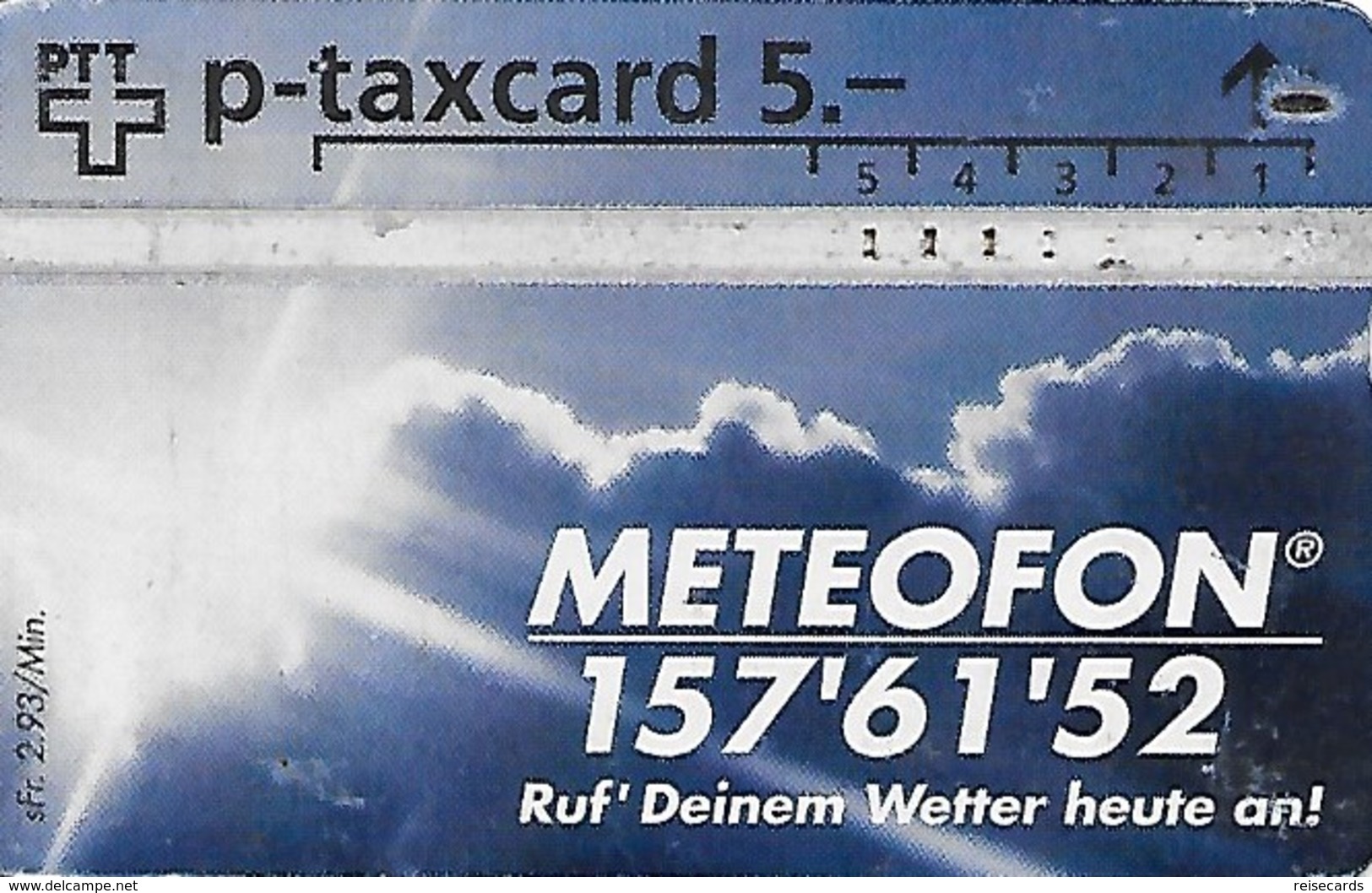 Switzerland: PTT P - KP-94/444 409L Meteofon - Schweiz