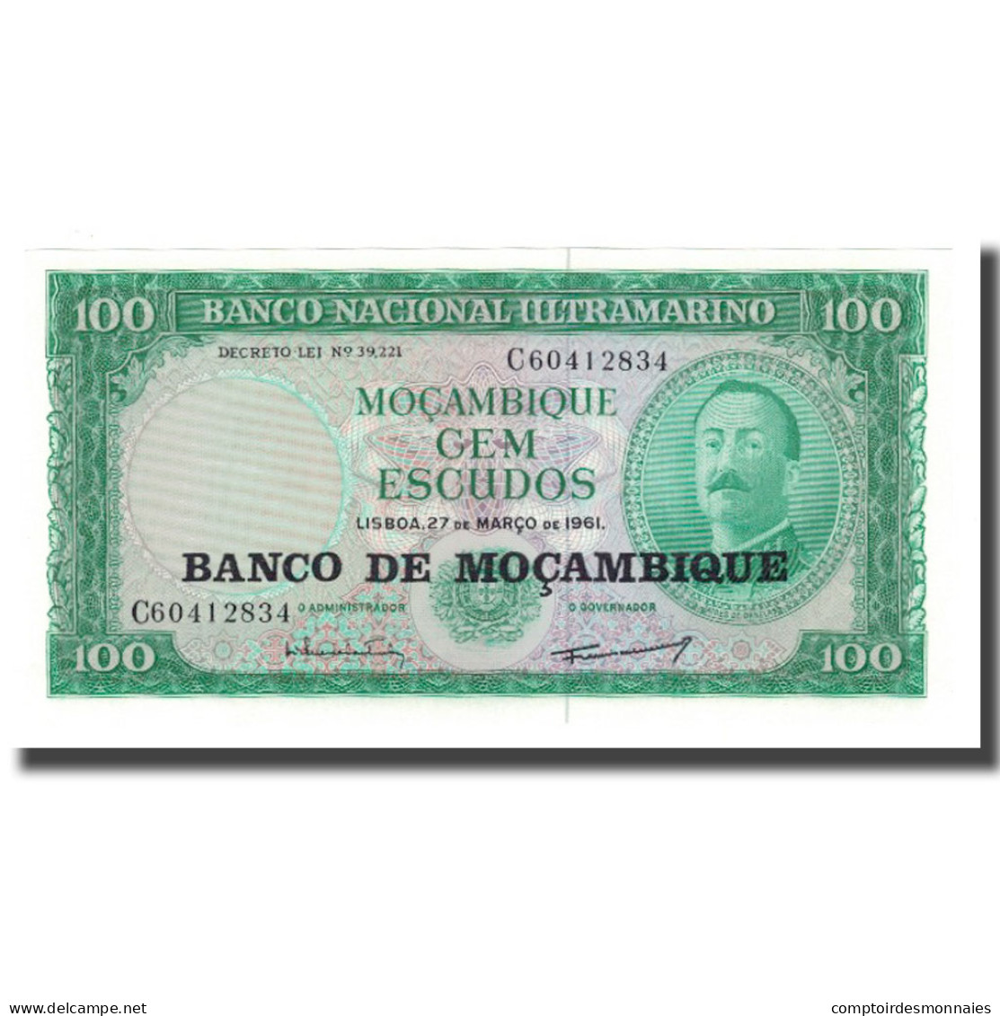 Billet, Mozambique, 100 Escudos, Undated (1976), KM:117a, NEUF - Mozambique