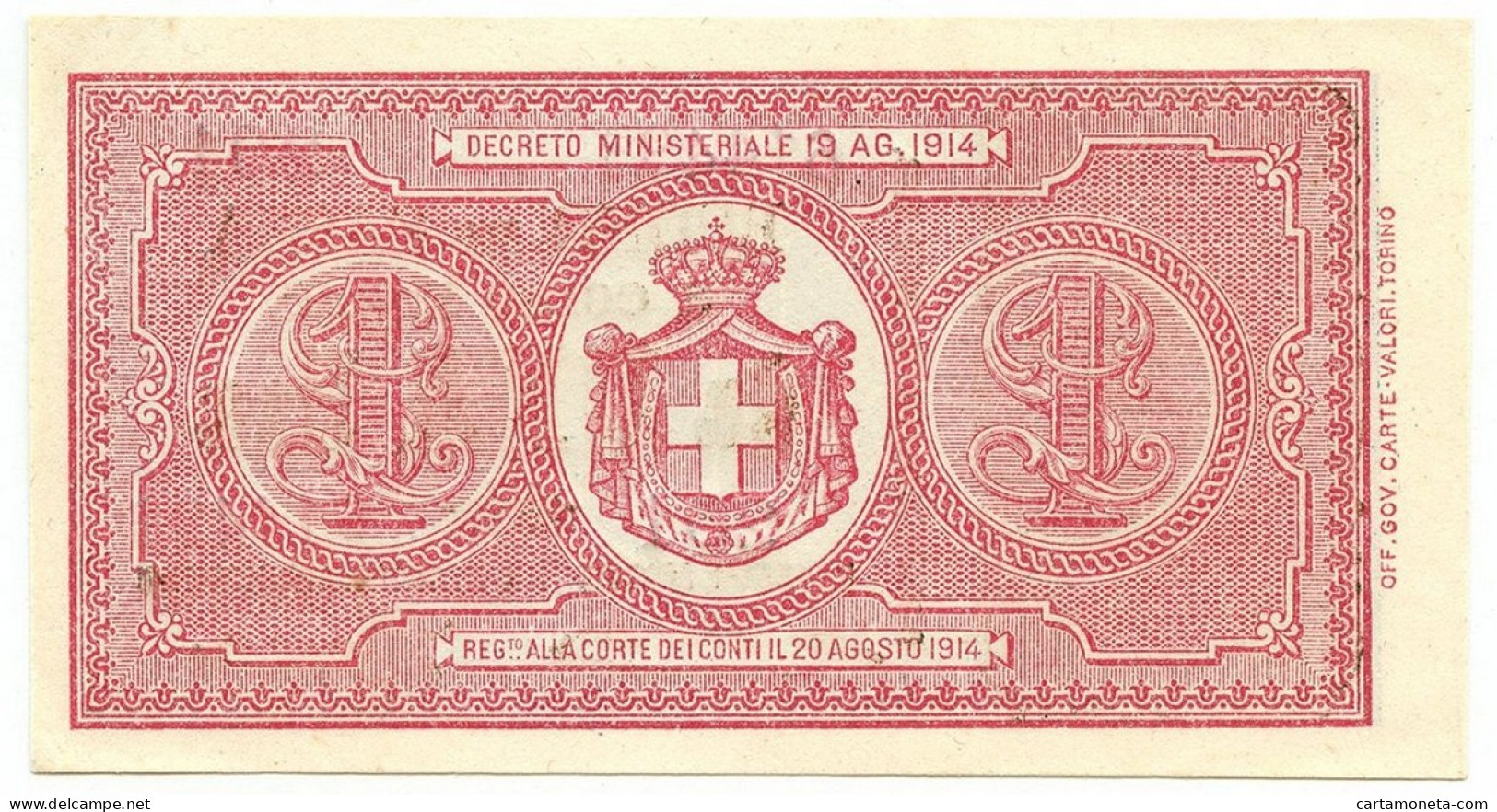 1 LIRA BUONO DI CASSA VITTORIO EMANUELE III PORENA LUGLIO 1921 SUP - Regno D'Italia – Autres