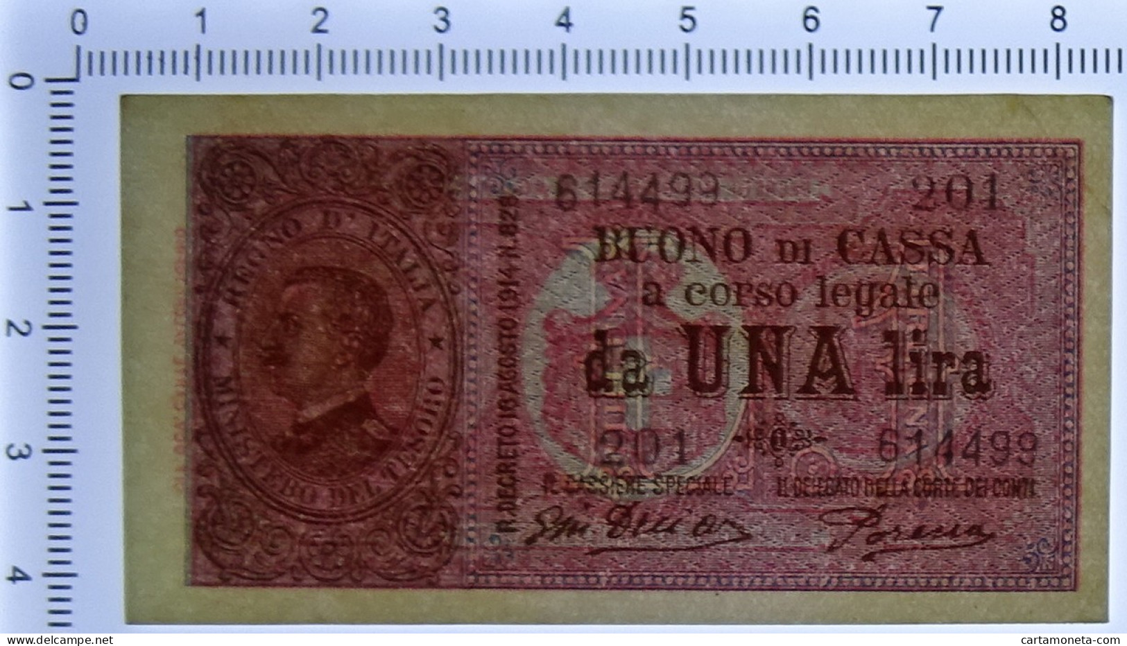 1 LIRA BUONO DI CASSA VITTORIO EMANUELE III PORENA LUGLIO 1921 SUP - Otros