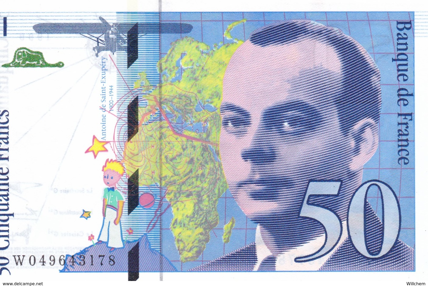 Billet 50 Francs  SAINT-EXUPERY 1999 - 50 F 1992-1999 ''St Exupéry''