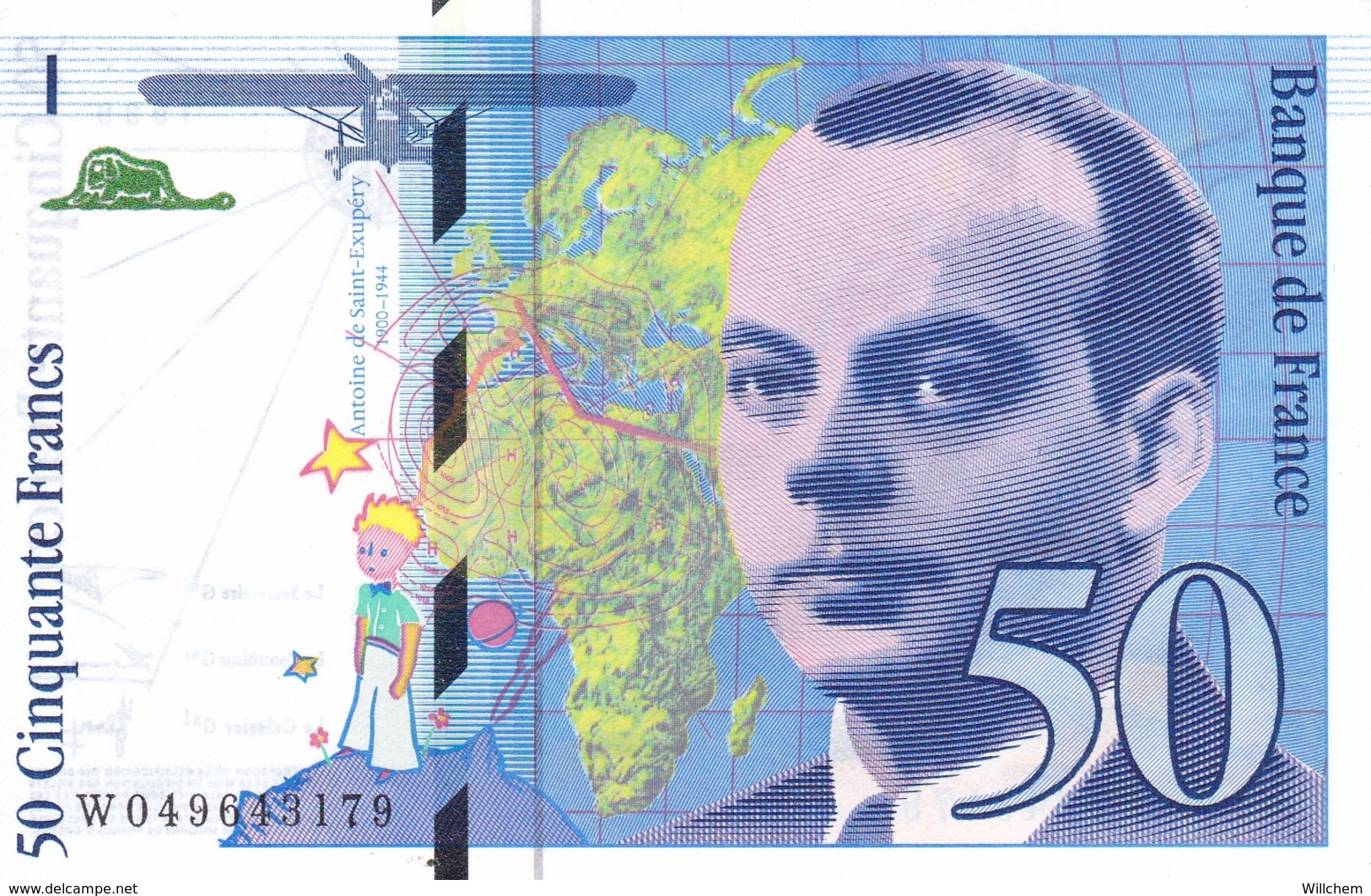 Billet 50 Francs  SAINT-EXUPERY 1999 - 50 F 1992-1999 ''St Exupéry''