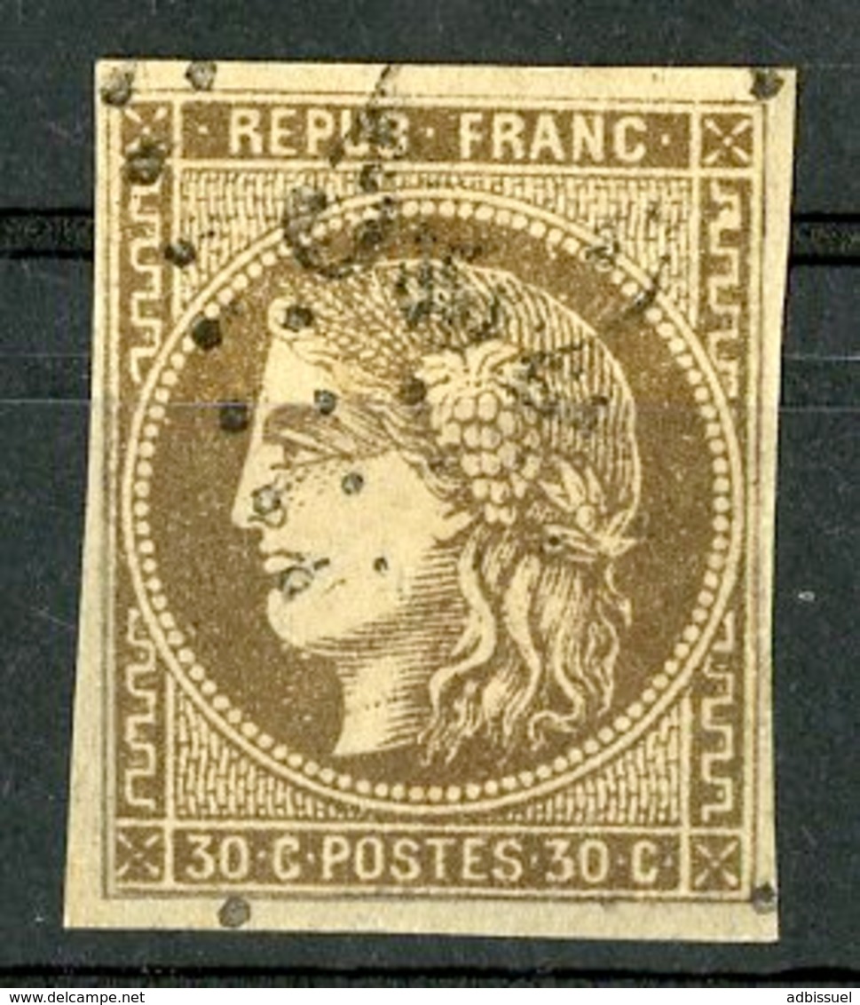 N°47 Cote 250 €. 30ct Brun. émission De Bordeaux. Lire Description - 1870 Emission De Bordeaux