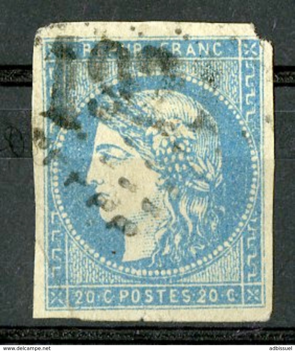 N°44B Cote 900 €. 20ct Bleu Type 1 Report 2. émission De Bordeaux. Lire Description - 1870 Bordeaux Printing