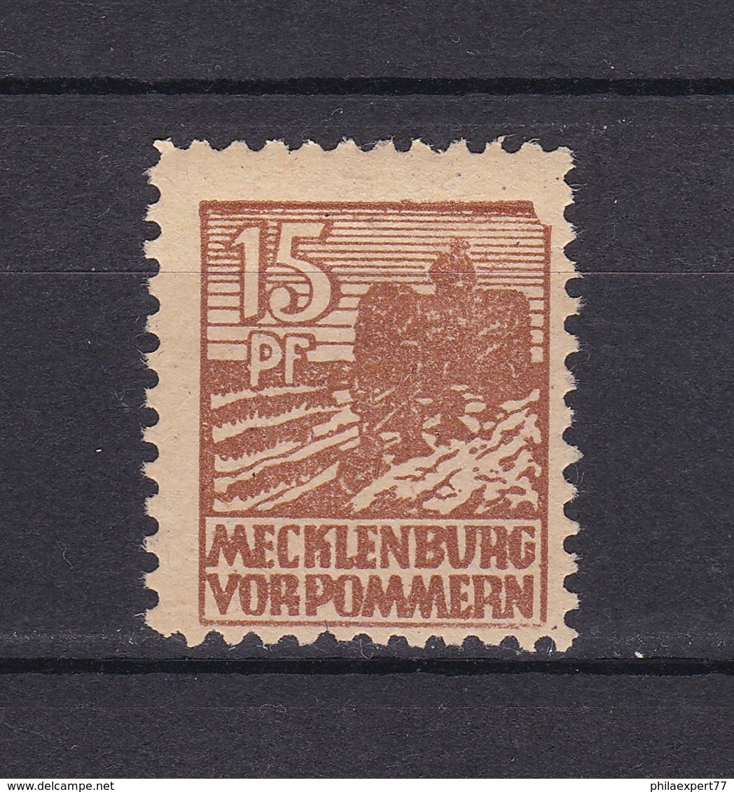 Mecklenburg-Vorpommern - 1946 - Michel Nr. 37 III - PF - Einfassung Unten Rechts Fehlt - Ungebr. - Sonstige & Ohne Zuordnung