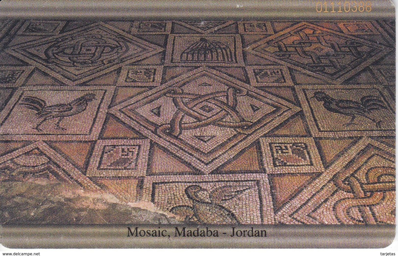 TARJETA DE JORDANIA DE 5JD DE JORDAN 2000 MOSAIC MADABA - Giordania