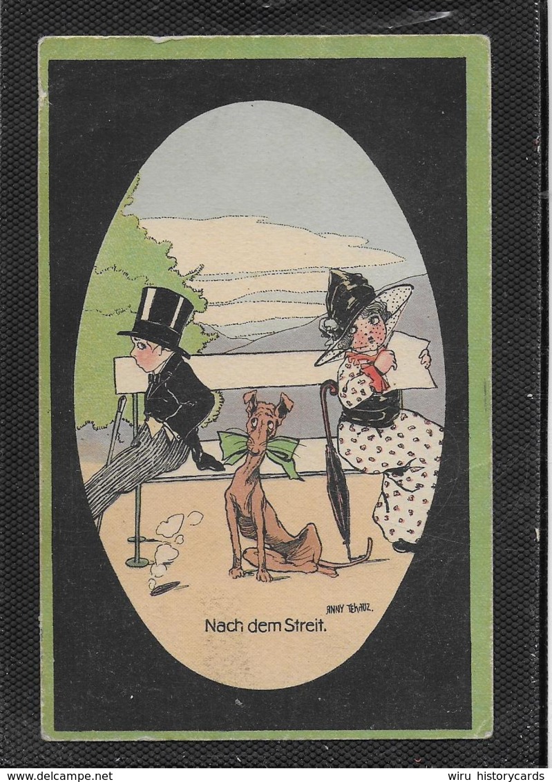 AK 0383  Tekauz , Anny - Kinder Nach Dem Streit ( Hund ) / Genrekarte Um 1919 - Humorvolle Karten
