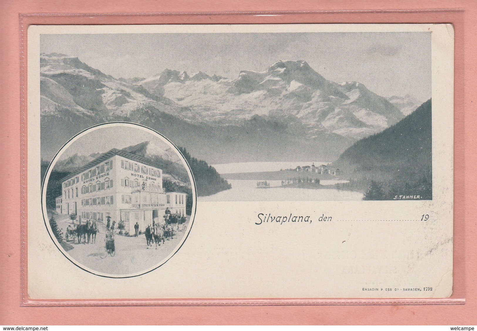 OUDE POSTKAART - ZWITSERLAND - SCHWEIZ - SUISSE - SILVAPLANA - HOTEL SONNE - Silvaplana