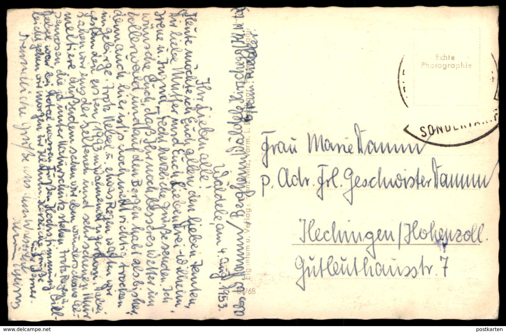 ALTE POSTKARTE KLEINWALSERTAL HIRSCHEGG MIT ELFER- UND ZWÖLFERKOPF Stempel Sondertarif Ansichtskarte AK Cpa Postcard - Kleinwalsertal