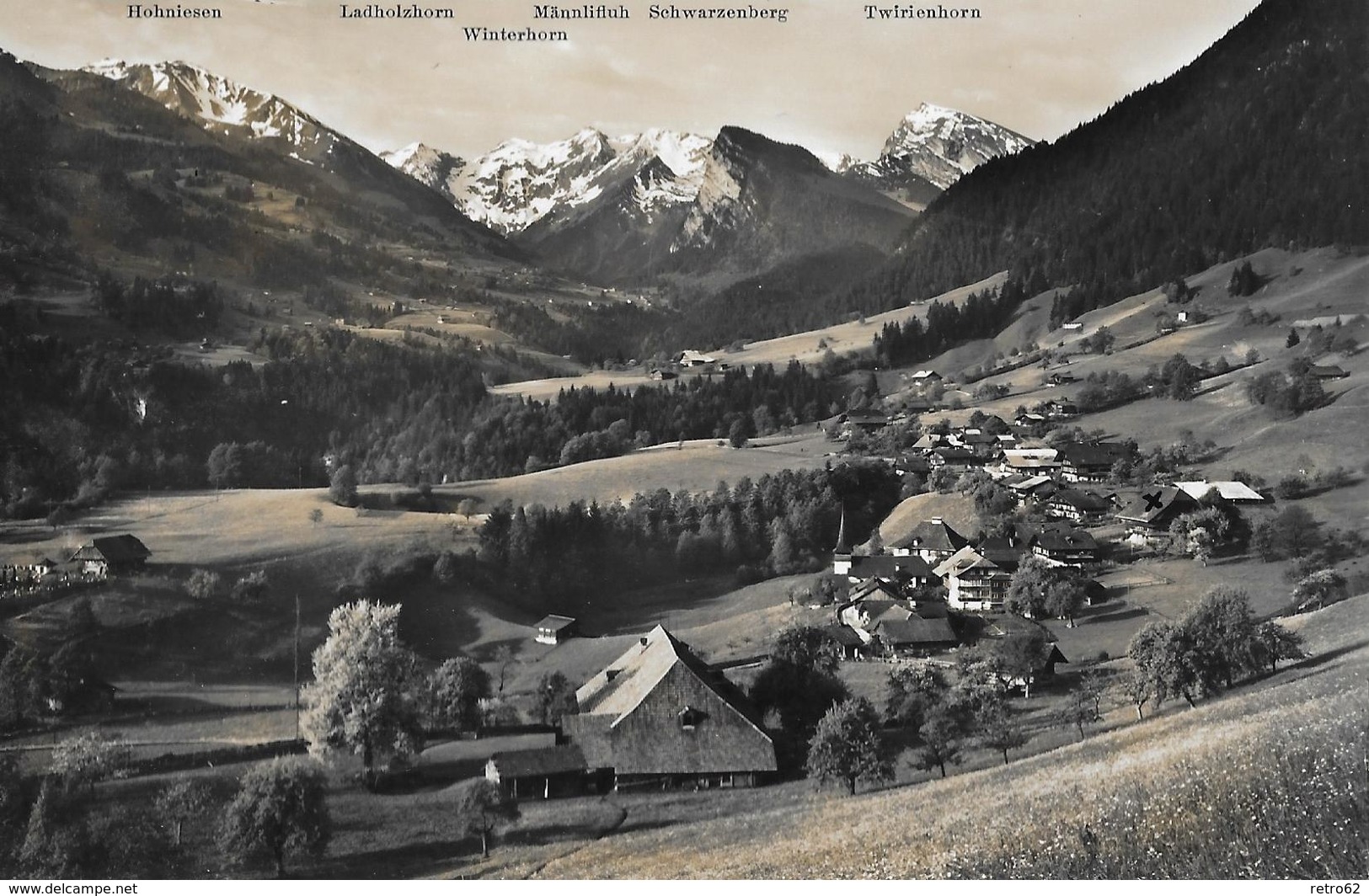 DIEMTIGEN → Dorf Im Simmental, Fotokarte Ca.1945 - Diemtigen