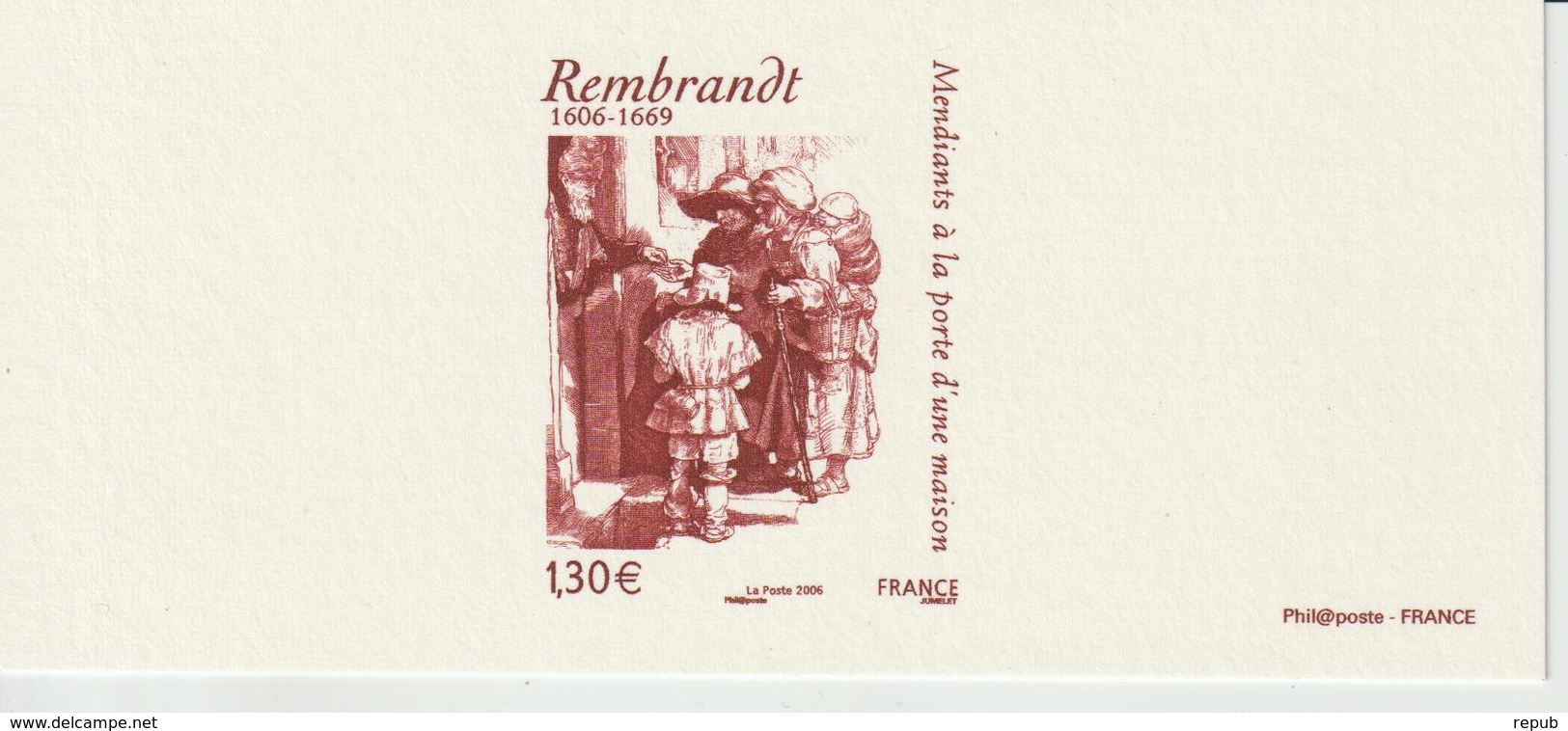 France Mini épreuve 2006 Rembrandt 3984 - Documents Of Postal Services