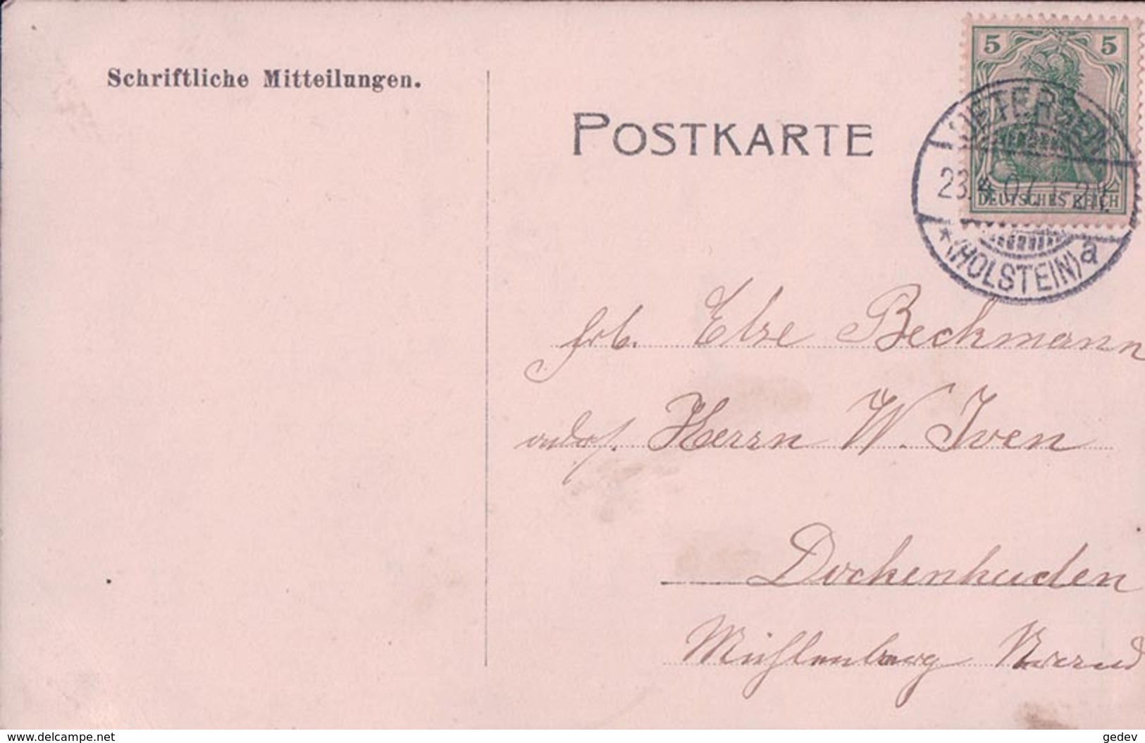 Allemagne, Schleswig-Holstein, Uetersen, Das Königliche Seminar, Fleurs Et Litho (23.4.1907) - Uetersen