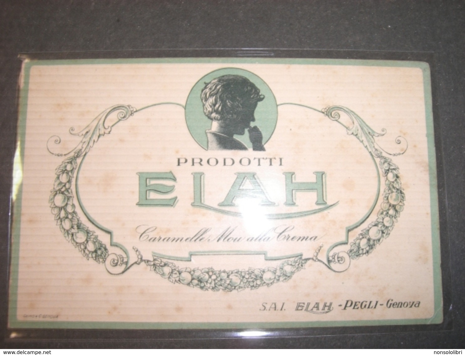 BIGLIETTO PRODOTTI ELAH GENOVA - Cioccolato