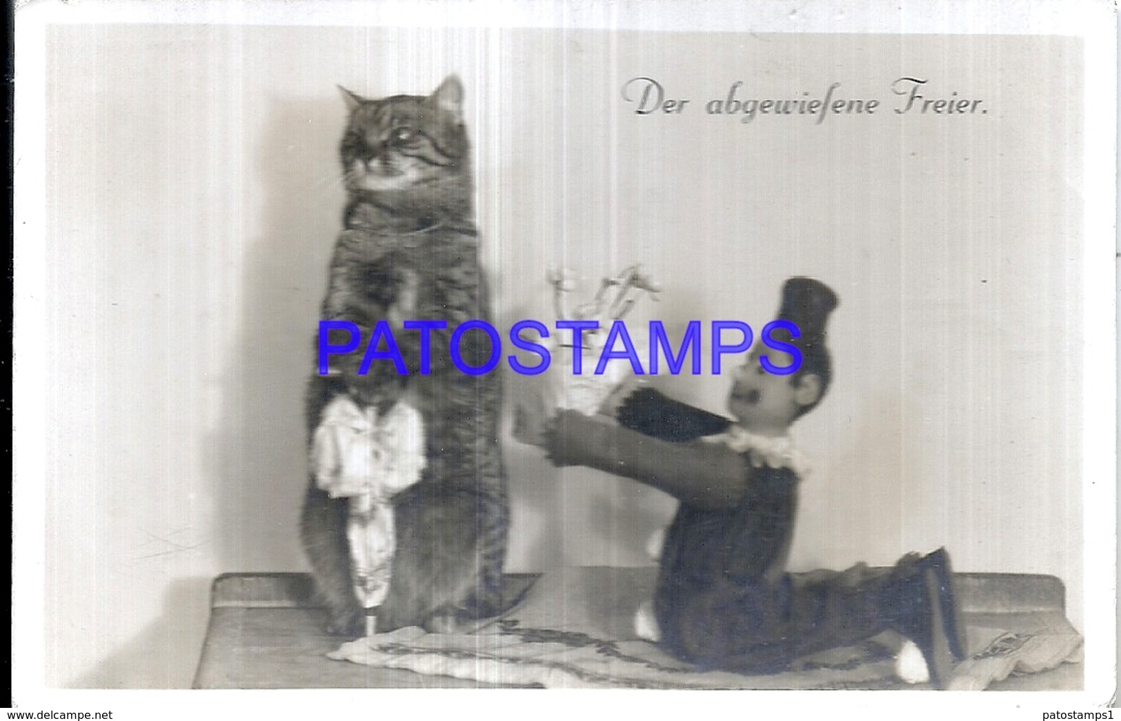 126300 REAL PHOTO THE CAT AND MAN TOY POSTAL POSTCARD - Fotografía