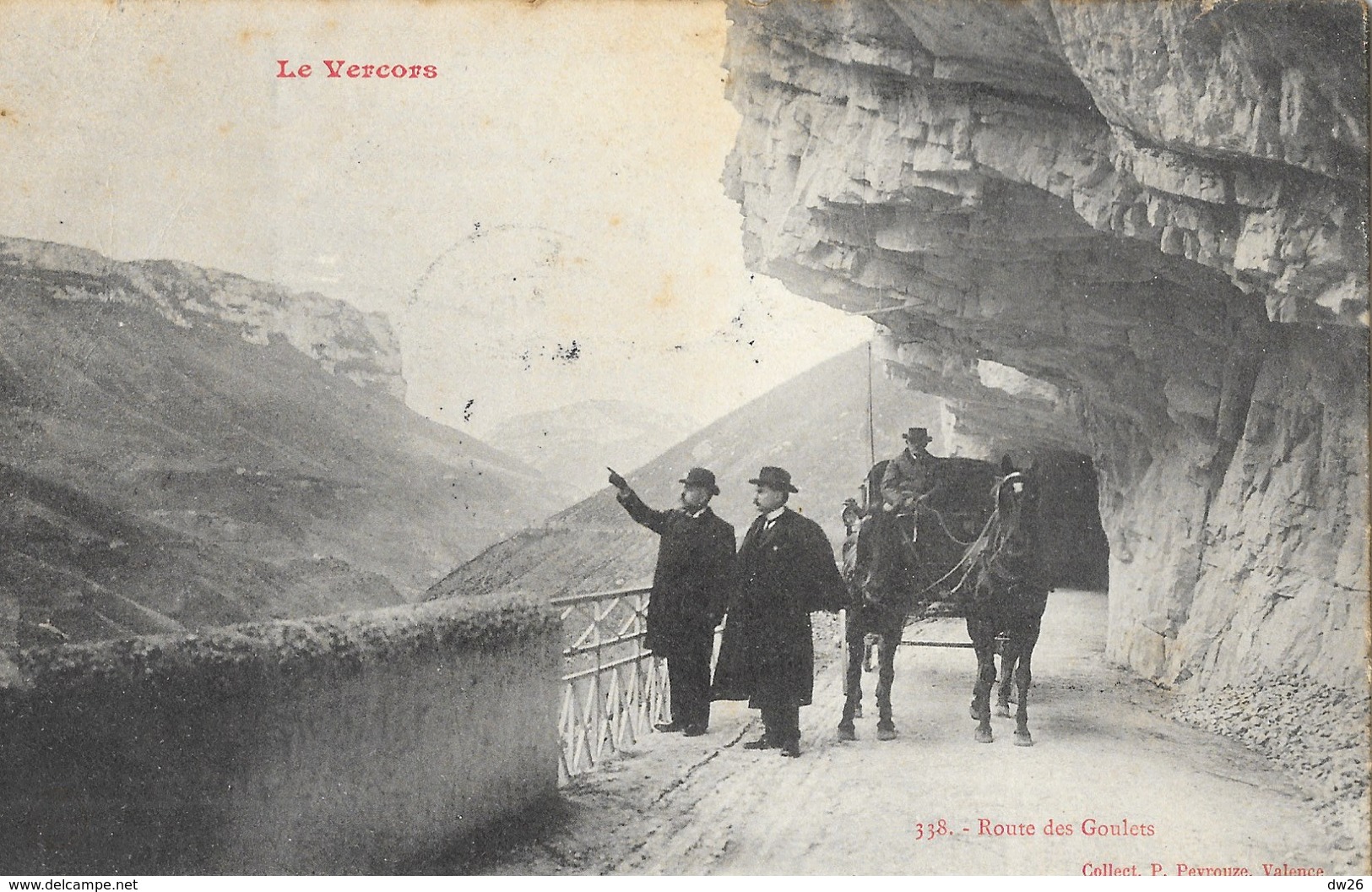 Le Vercors (Drôme) Route Des Grands Goulets - Collection P. Peyrouze, Carte Animée (fiacre) N° 338 - Les Grands Goulets