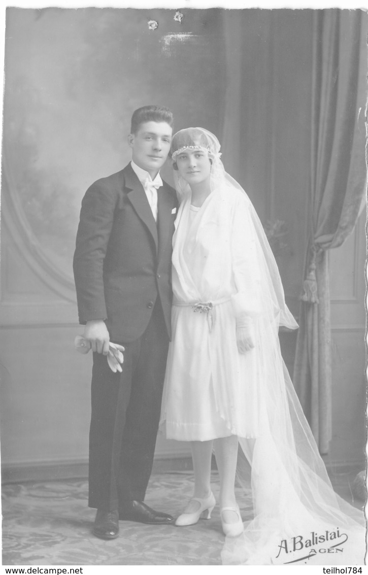 MARIAGE DE MARIUS GUIRAL CHAMPION DE FRANCE RUGBY 1930 AVEC AGEN - Agen