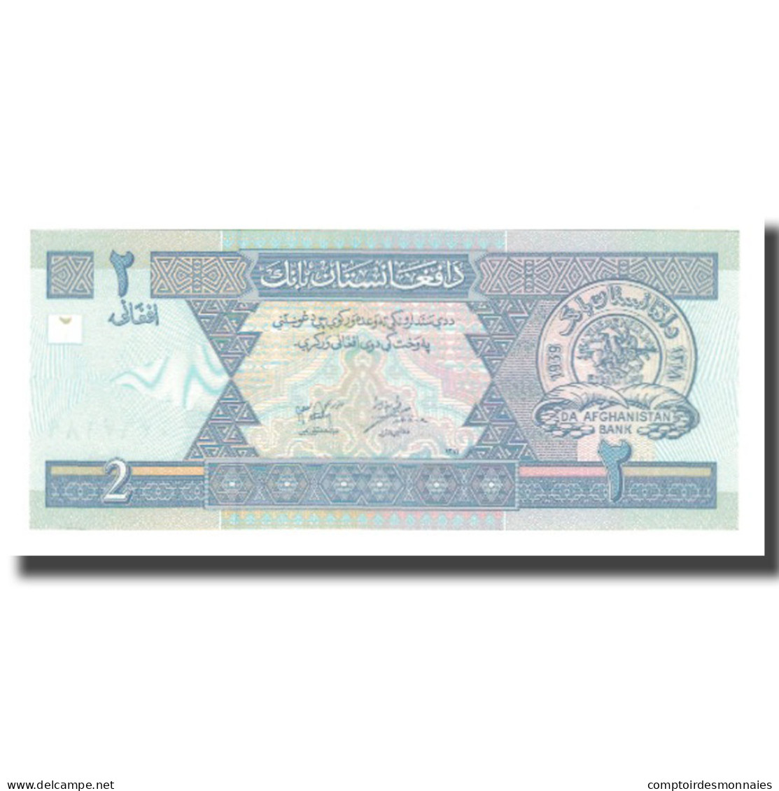 Billet, Afghanistan, 2 Afghanis, SH1381(2002), KM:65a, NEUF - Afghanistan