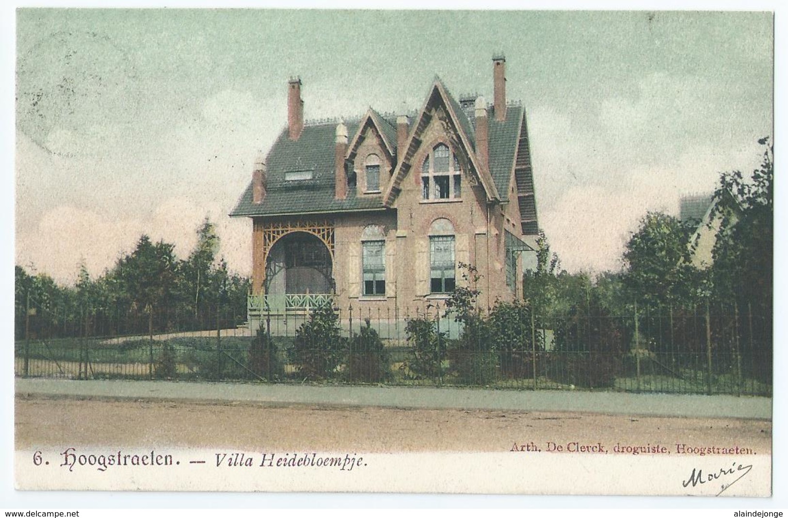 Hoogstraten - Hoogstraeten - Villa Heidebloempje - Arth. De Clerck, Droguiste, Hoogstraeten - No 6 - 1904 - Hoogstraten