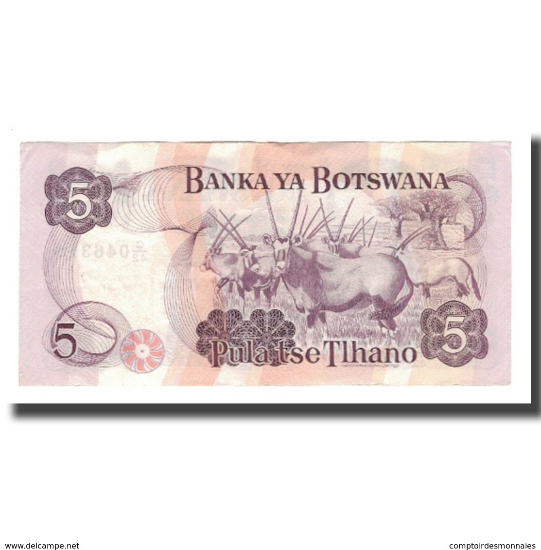 Billet, Botswana, 5 Pula, Undated (1982), KM:8c, SUP - Botswana