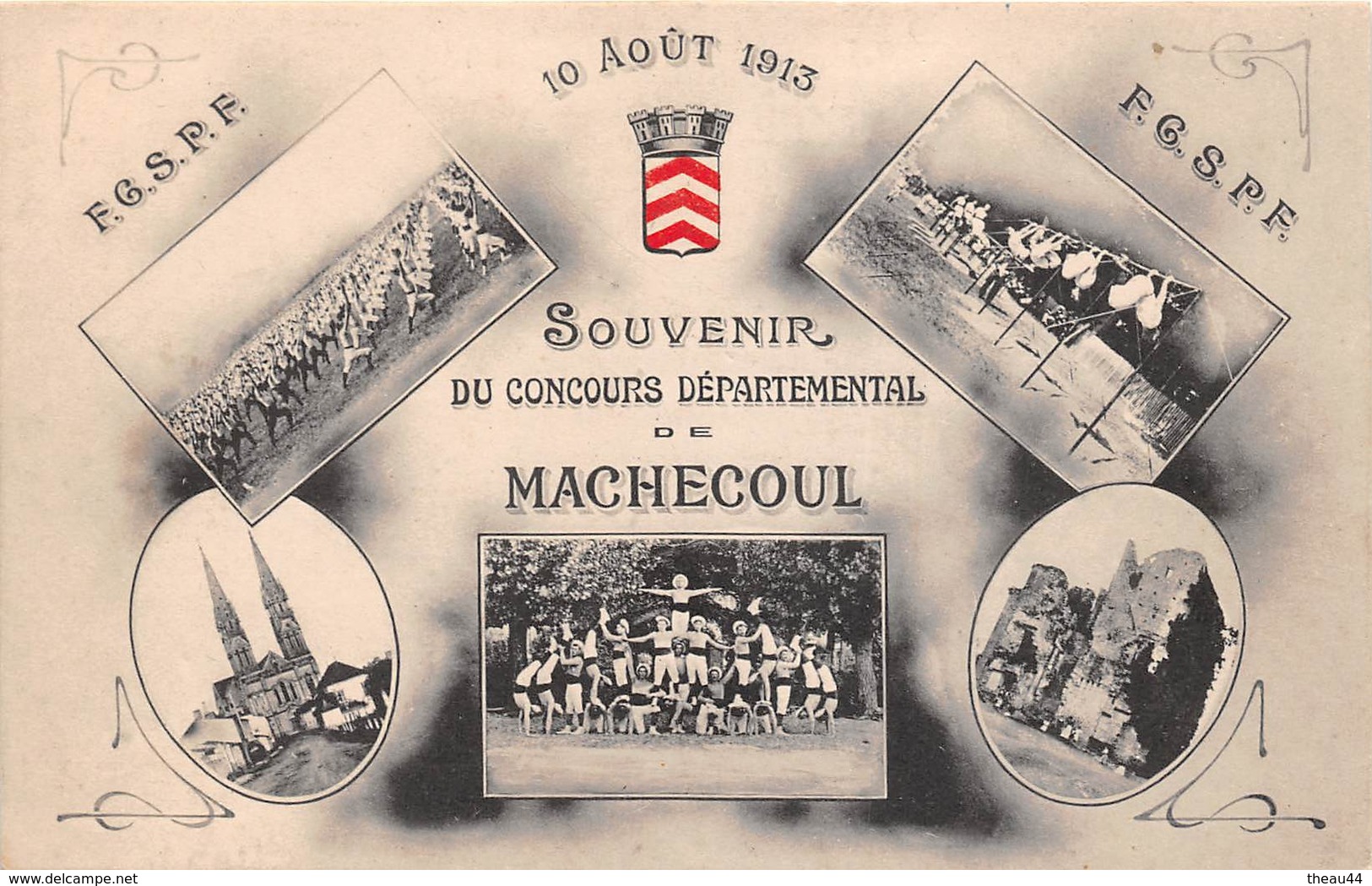 ¤¤   -   MACHECOUL   -  Souvenir Du Concour Départemental En 1913  -  Gymnastique  -  Multivues   -  ¤¤ - Machecoul