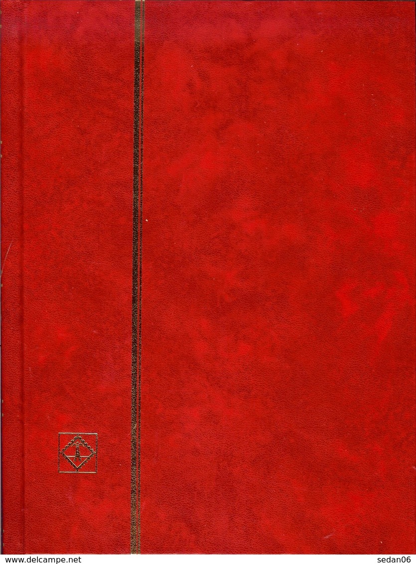 LEUCHTTURM - CLASSEUR LKZS 4/8 (16 Pages Fond Noir), Couverture De Couleur Rouge - Grand Format, Fond Noir