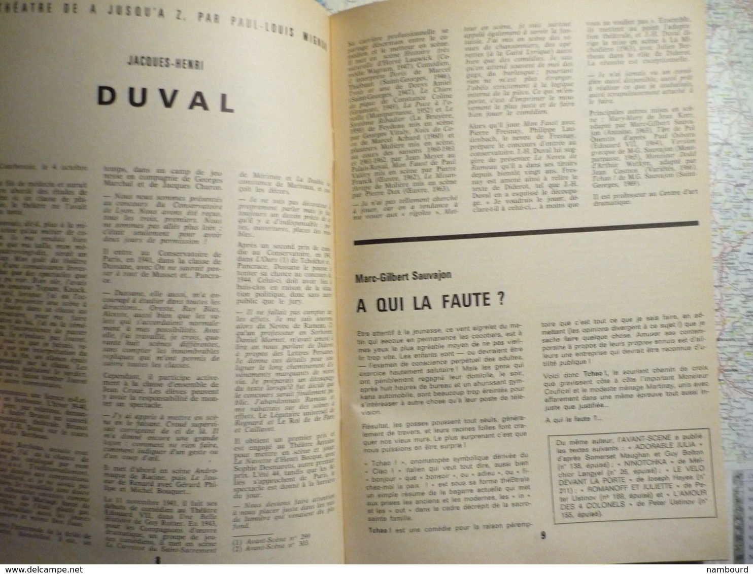 L'Avant-Scène Théâtre N°435 15 Octobre 1969 Tchao ! Marc-Gilbert Sauvajon - Autres & Non Classés