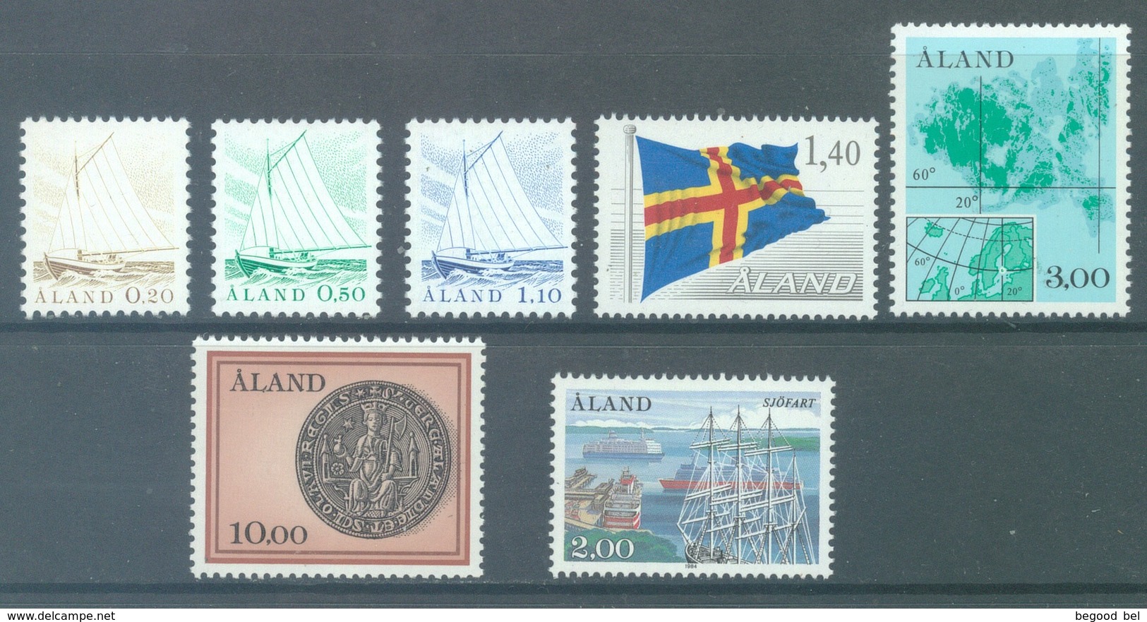 ALAND - 1984 -MNH/*** LUXE - YEAR COMPLETE - Yv 1-7 - Lot 20765 - Aland